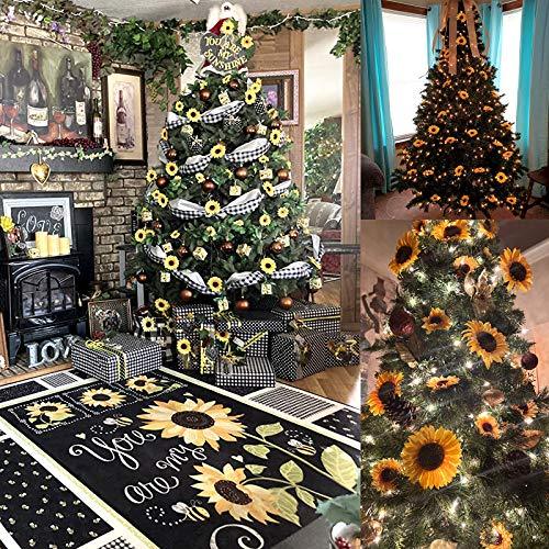 32pcs 3.5" Fake Sunflowers, Artificial Sunflower Heads, Faux Silk Sunflower Decoration for Christmas Tree Craft Home Party Wedding Decor - Decotree.co Online Shop