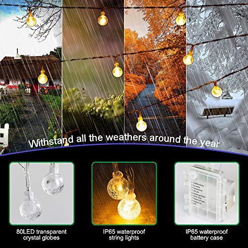 33ft Waterproof 80 LED String Lights with Remote Wedding Decorations - Decotree.co Online Shop