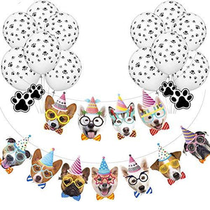 33PCS Dog Banner balloons for Dog Themed Party Decorations - Decotree.co Online Shop