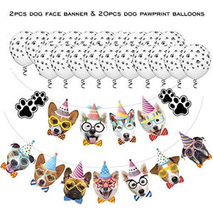 33PCS Dog Banner balloons for Dog Themed Party Decorations - Decotree.co Online Shop