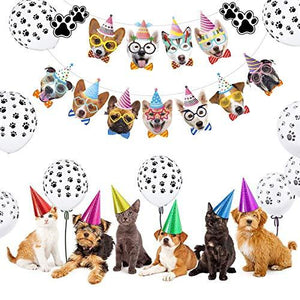 33PCS Dog Banner balloons for Dog Themed Party Decorations - Decotree.co Online Shop