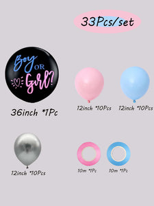 33pcs Gender Reveal Party Balloon - Decotree.co Online Shop