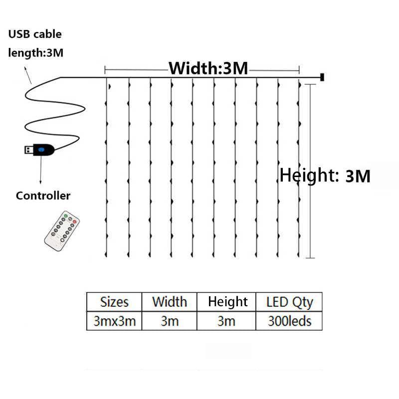 Curtain Lights with Remote, 8 Modes Curtain String Lights for Bedroom - Decotree.co Online Shop