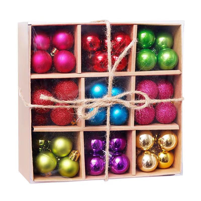 3cm Multicolor Mini Ball Christmas Ornaments Set of 99 Balls - Decotree.co Online Shop