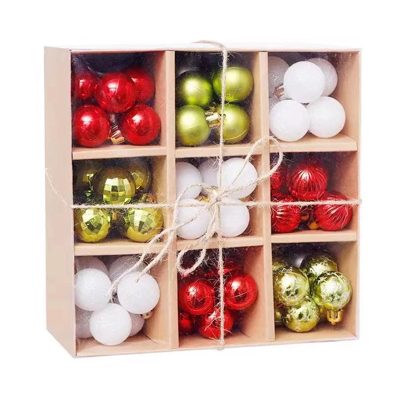 3cm Multicolor Mini Ball Christmas Ornaments Set of 99 Balls - Decotree.co Online Shop