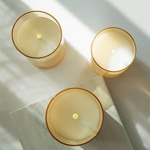 3pcs Gold Glass Flameless Candles with Remote, Flickering LED Battery Candles for Home Decor Gifts - Decotree.co Online Shop
