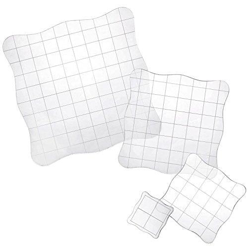 4 Pieces Stamp Blocks with Grid and Grip, Acrylic Clear Stamping Blocks Set - Decotree.co Online Shop