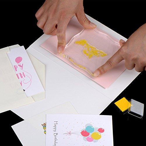 4 Pieces Stamp Blocks with Grid and Grip, Acrylic Clear Stamping Blocks Set - Decotree.co Online Shop