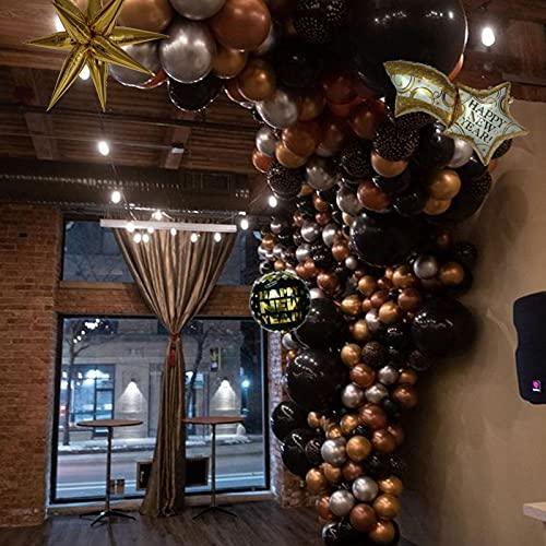 4 Sizes Black Gold and Silver Balloon Garland Arch Kit 96 PCS for Baby Shower Birthday Party Decoration - Decotree.co Online Shop