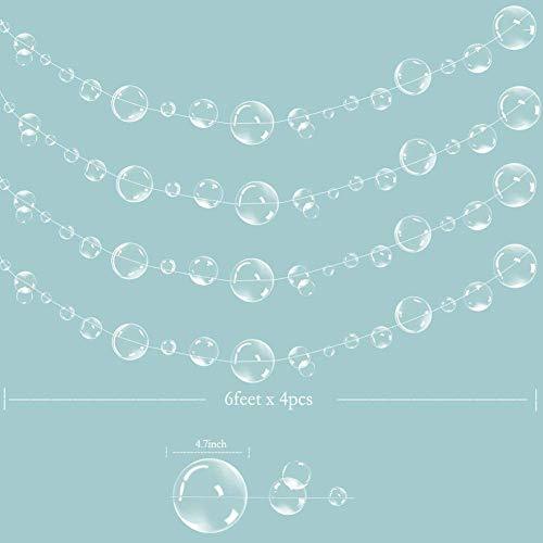 4 String Under the Sea White Bubble Garlands for Little Mermaid Party Decorations - Decotree.co Online Shop