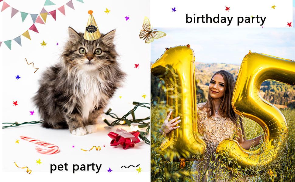 40 Inch Mylar Gold Digit Helium Foil Birthday Party Balloons - Decotree.co Online Shop