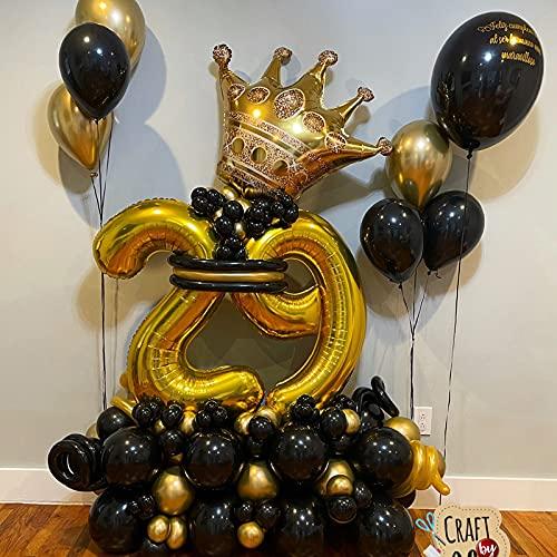 40 Inch Mylar Gold Digit Helium Foil Birthday Party Balloons - Decotree.co Online Shop