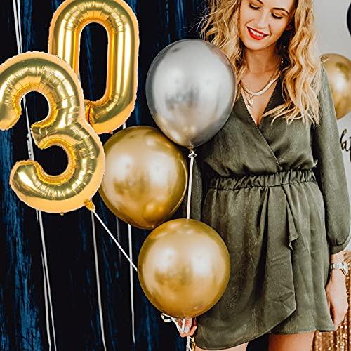 40 Inch Mylar Gold Digit Helium Foil Birthday Party Balloons - Decotree.co Online Shop