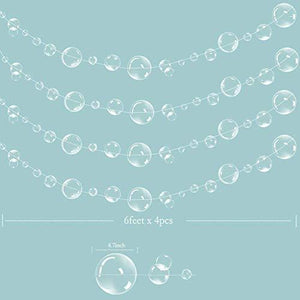 4 String Under the Sea White Bubble Garlands for Little Mermaid Party Decorations - Decotree.co Online Shop