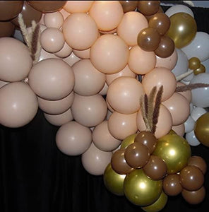 204pcs 10inch /5inch/ 18inch Skin and Coffee Latex Balloon Garland for Birthday Party Decoration Baby Shower Wedding Ceremony - Decotree.co Online Shop