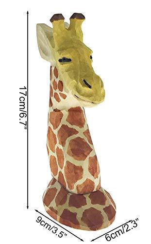 Creative Wood Hand Carved Eyeglass Holder Handmade Nose Giraffe Stand for Office Desk Home Decor Gifts - Decotree.co Online Shop