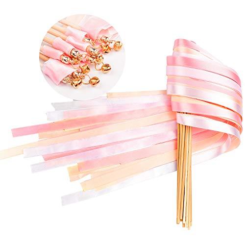 25 Pack Ribbon Wands Chromatic Silk Ribbon with Bells - Decotree.co Online Shop