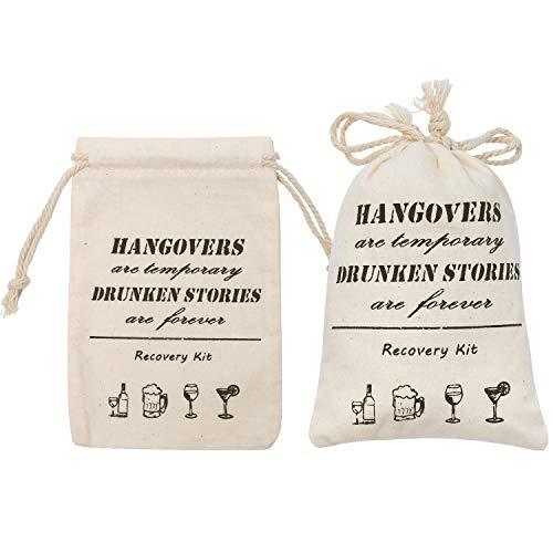 Bachelorette Hangover Kit Bags, Cotton Wedding Survival Recovery Kit Bags Bridal Shower Bachelorette Party Favor Gift Decoration - Decotree.co Online Shop