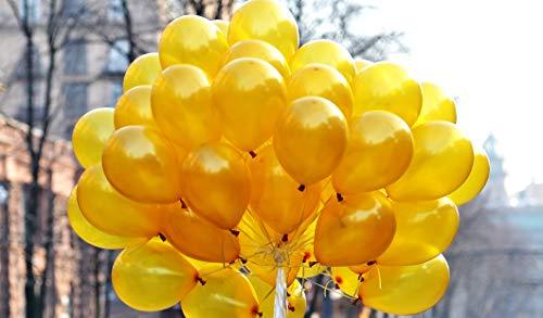 Latex Balloons, 100-Pack, 12-Inch, Yellow Balloons - Decotree.co Online Shop