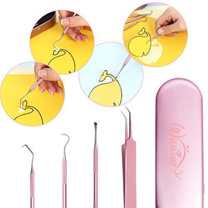 Craft Adhesive Vinyl Tool 4 Pieces Stainless Steel Precision with Case, Weeding Paper Craft Tool Kit - Decotree.co Online Shop