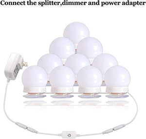Hollywood Style Led Vanity Mirror Lights Kit with 10 Dimmable Light Bulbs for Makeup Dressing Table - Decotree.co Online Shop