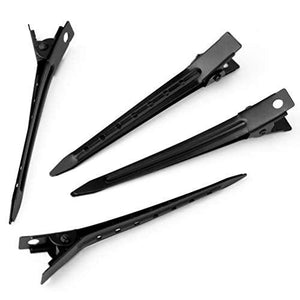 24 Packs Duck Bill Clips, Bantoye 2.75 Inches Rustproof Metal Alligator Curl Clips with Holes for Hair Styling, Hair Coloring, Black - Decotree.co Online Shop