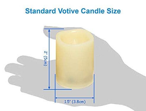 Set of 24 Flameless Flickering Votive Tea Lights Candles for Wedding Centerpieces - Decotree.co Online Shop