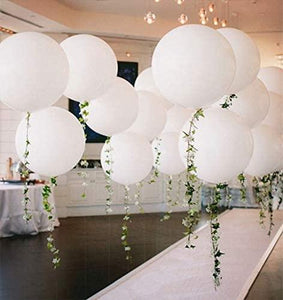 10PCS Big Balloons Giant 36 Inch Large White Balloons Jumbo White Balloons for Birthday Wedding - Decotree.co Online Shop