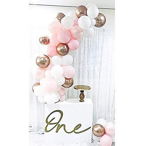 Pink Balloon Garland 120 Pcs 16 Ft Baby Pink and Gold White Party Balloons Arch Kit for Girl Baby Shower Birthday Bridal Shower Party Decoration - Decotree.co Online Shop