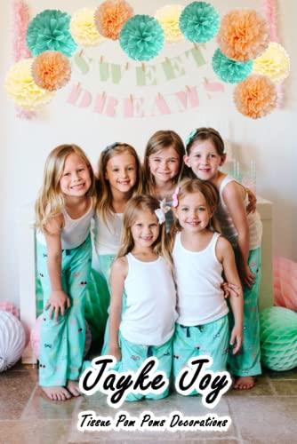 12 Pcs Tissue Pom Poms Decorations, Tissue Paper Flowers Kit for Birthday, Baby Shower, Classroom, Nursery, Graduation, Bridal Shower, Bachelorette Party (Mint Green, Peach, Beige Mixed) - Decotree.co Online Shop