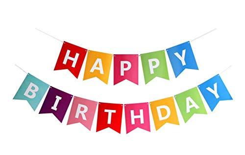 Colorful Happy Birthday Banner Bunting - Decotree.co Online Shop