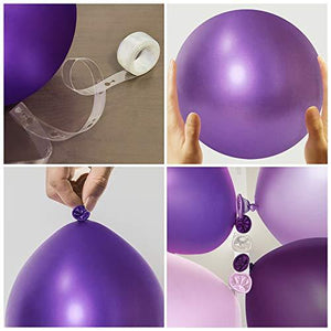 Purple Balloon Kit 136PCS 18In 12In 5In Purple Macaron Purple Metallic Purple Balloon Arch Garland - Decotree.co Online Shop