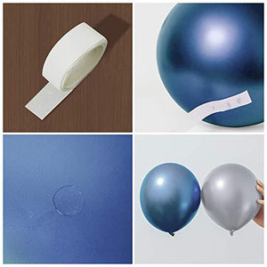 Metallic Blue Balloon Kit 147PCS 18In 12In 5In Metallic Sliver Macaron Blue Pearl Blue Transparent Balloon Arch Garland - Decotree.co Online Shop