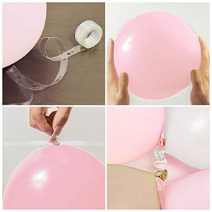Skin Color Balloon Kit 134PCS 18In 12In 5In Macaron Pink White Balloon Arch Garland - Decotree.co Online Shop