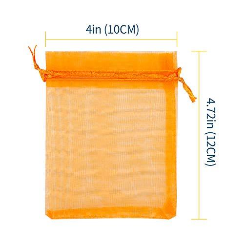 100PCS Organza Gift Bags, 4x4.72" Mixed Color Wedding Favor Bags with Drawstring - Decotree.co Online Shop