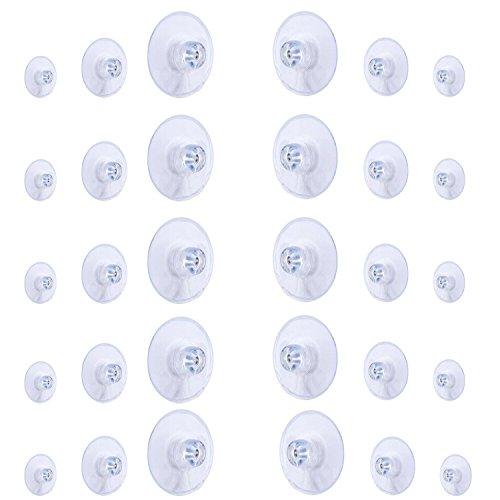 30 Packs Suction Cup Plastic Sucker Pads Without Hooks, Clear - Decotree.co Online Shop