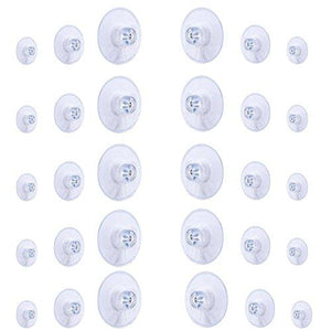 30 Packs Suction Cup Plastic Sucker Pads Without Hooks, Clear - Decotree.co Online Shop