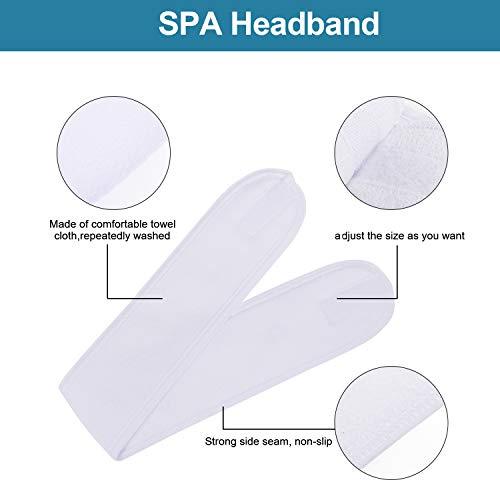 Spa Facial Headband Head Wrap Terry Cloth Headband 4 counts Stretch Towel for Bath, Makeup and Sport - Decotree.co Online Shop