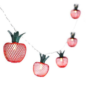 10 LED Apple String Lights Metal Mesh Battery Operated Fairy String Lights for Bedroom Wedding Indoor Outdoor Home Party - Decotree.co Online Shop