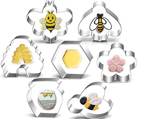 7 Pieces Bee Cookie Cutters Set for Honey Bee Party Decoration Favor - Decotree.co Online Shop