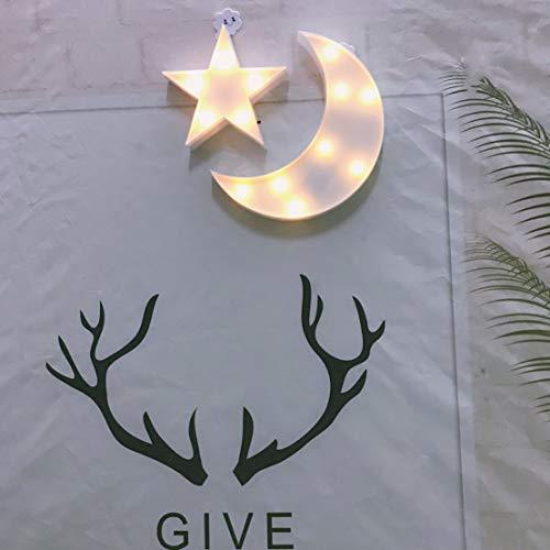 Decorative Moon-Star Night Light,Cute LED Nursery Night Lamp Gift-Marquee Moon-Star Sign for Birthday Party,Baby Shower,Kids Room, Living Room Decor - Decotree.co Online Shop