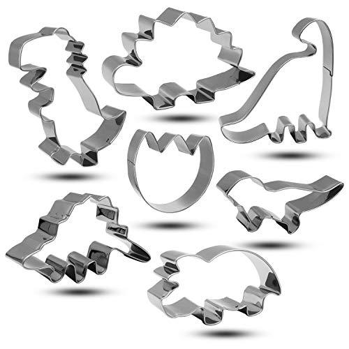 Dinosaur Cookie Cutters Set - 7 Piece Stainless Steel Cutters Molds - Decotree.co Online Shop