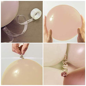 Macaron Pink Balloon Kit 134PCS 18In 12In 5In Macaron Orange Metallic Rose Gold Balloon Arch Garland - Decotree.co Online Shop