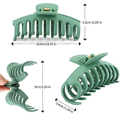 12 Pack Large Hair Claw Clips for Woman, Matte Banana Clips,Strong Hold jaw clip,Hair Clamps for Thin Thick Hair,christmas gifts for women - Decotree.co Online Shop