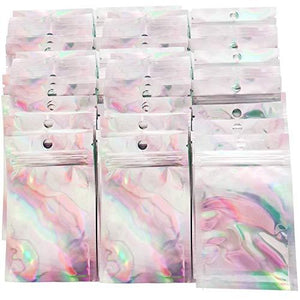 100PCS Resealable Smell Proof Bags Aluminum Foil Pouch Bag Mylar Ziplock Bag for Party Favor - Decotree.co Online Shop