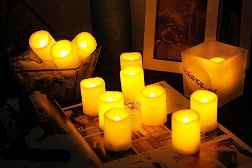 Set of 24 Flameless Flickering Votive Tea Lights Candles for Wedding Centerpieces - Decotree.co Online Shop