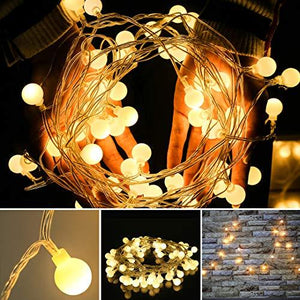 43 ft 100 Led Christmas Lights Globe String Lights for Bedroom Decor Indoor Outdoor - Decotree.co Online Shop