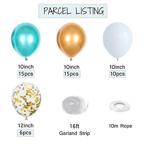 46pcs Green Gold Chrome Balloon Arch Kit, Gold Confetti Balloons for Wedding Decorations - Decotree.co Online Shop