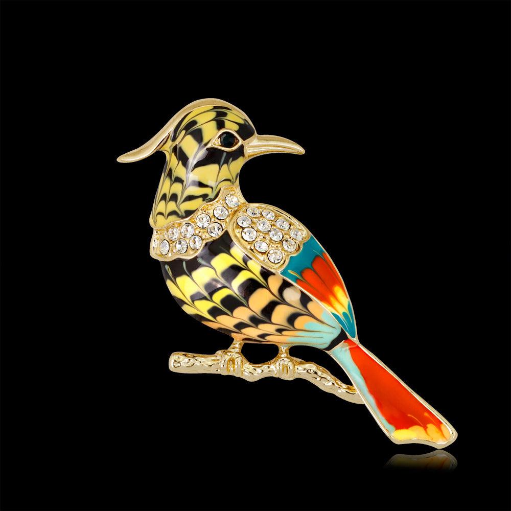 Dripping Oil Painted Wild Animal Bird Corsage Brooch - Decotree.co Online Shop
