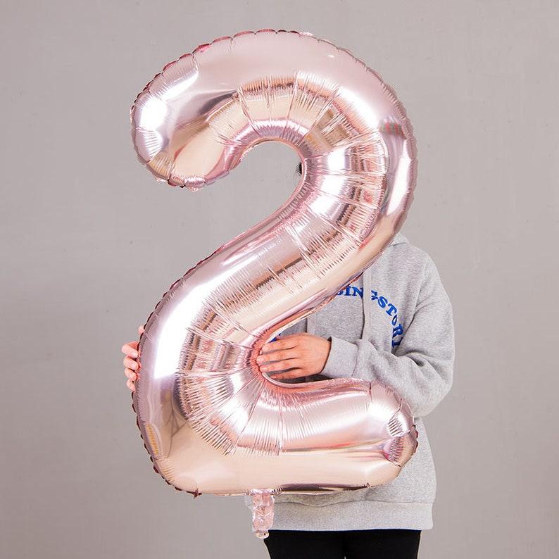 21st 4D Birthday Party 40" Foil Balloon Helium Air Decoration Age 21 Rose Gold Set - Decotree.co Online Shop